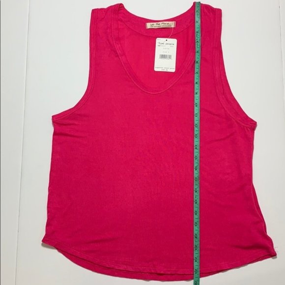 NWT Free People Take The Plunge Tank Pink Large - Picture 9 of 13